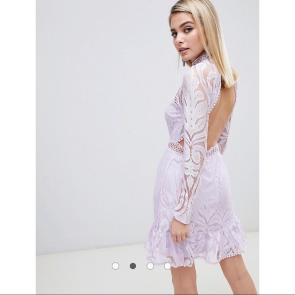 ASOS Love Triangle Contrast Lace Dress - Picture 2 of 4
